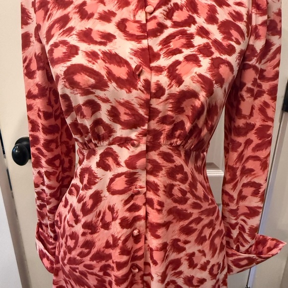 Kate Spade Red and White Bishop Sleeve Dress - Picture 5 of 7